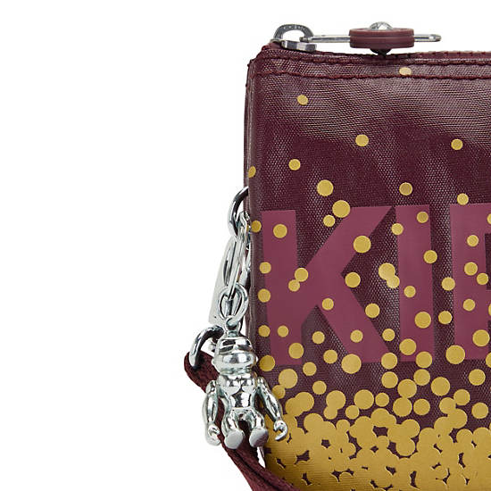 Kipling Creativity Extra Large Metallic Wristlet Çanta Bordo | TR 1149LI